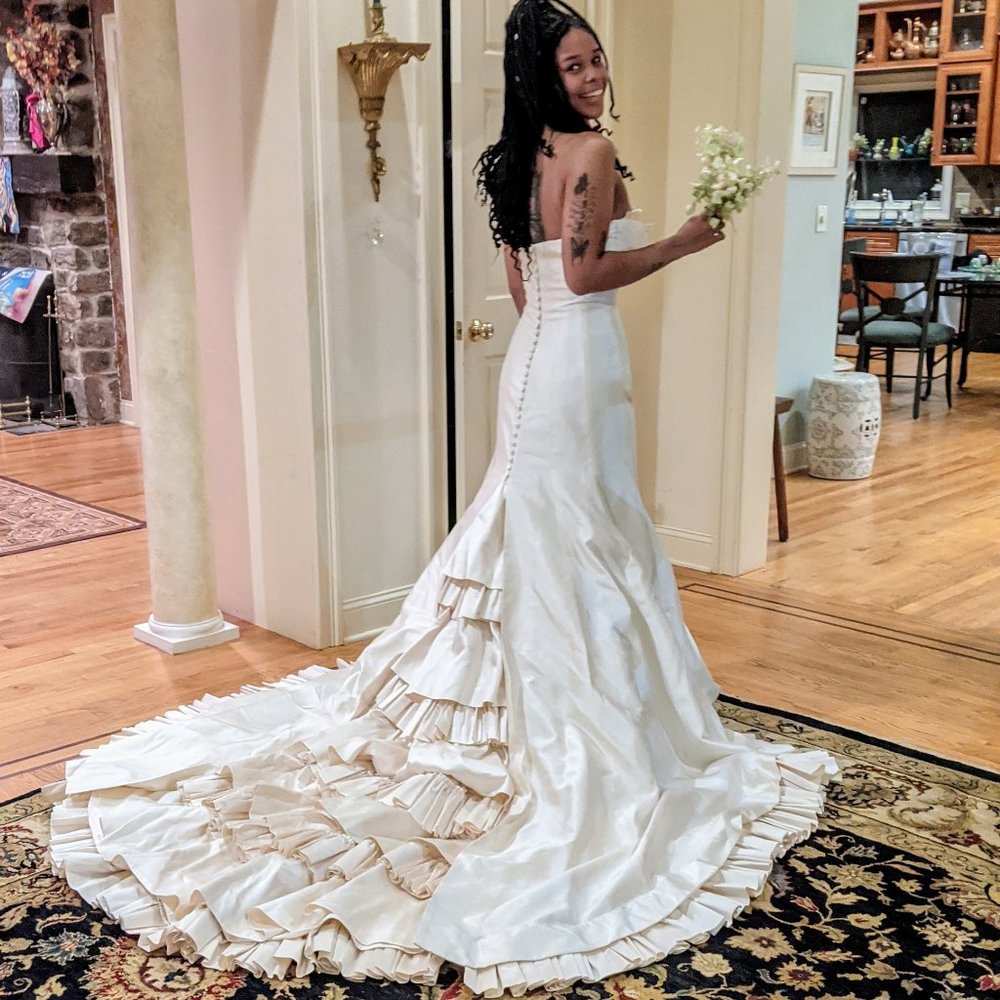 Incredible Couture Wedding Dress by Romona Keveza